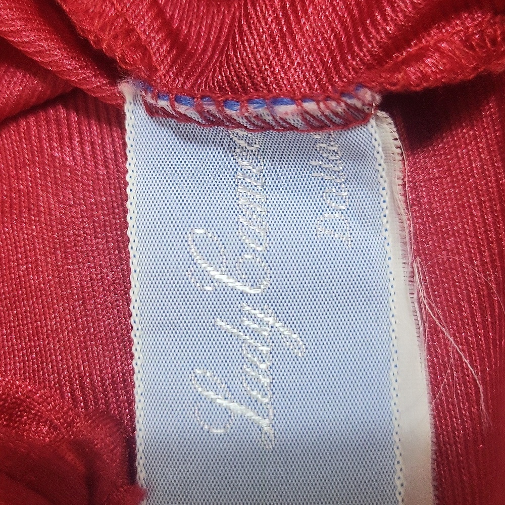 Vtg 80s LADY CAMEO DALLAS Red Nylon Black Lace Nylon Keyhole Front Teddy - Picture 6 of 11